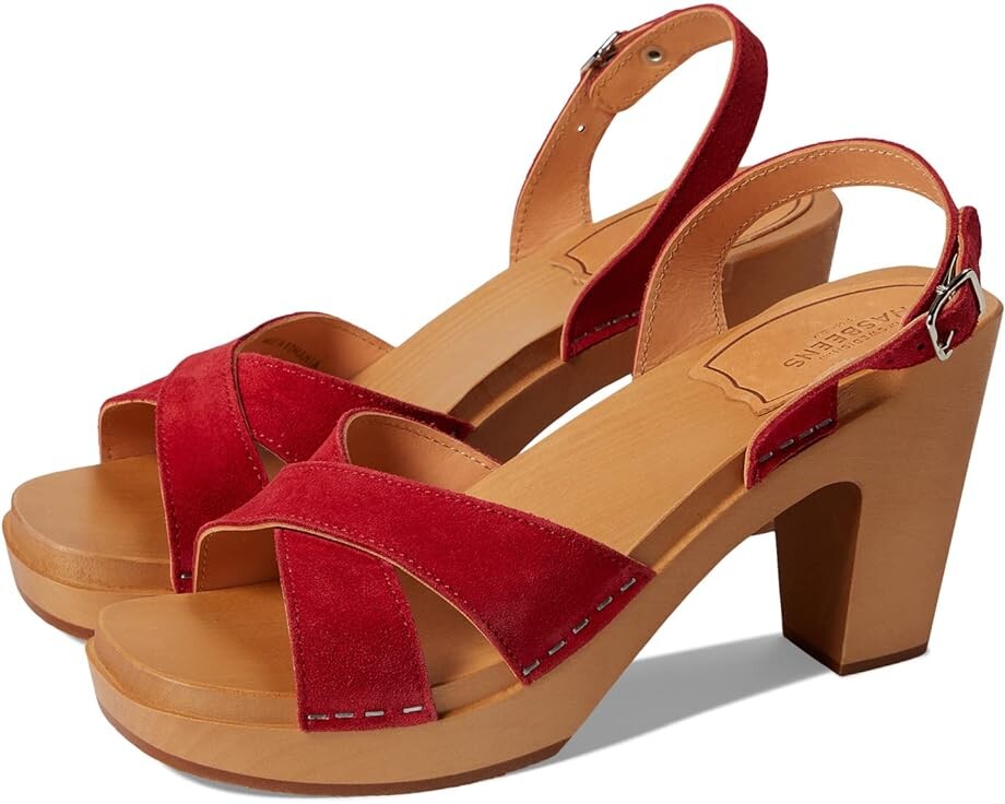 

Туфли Swedish Hasbeens Merci Slingback, цвет Rosso Suede