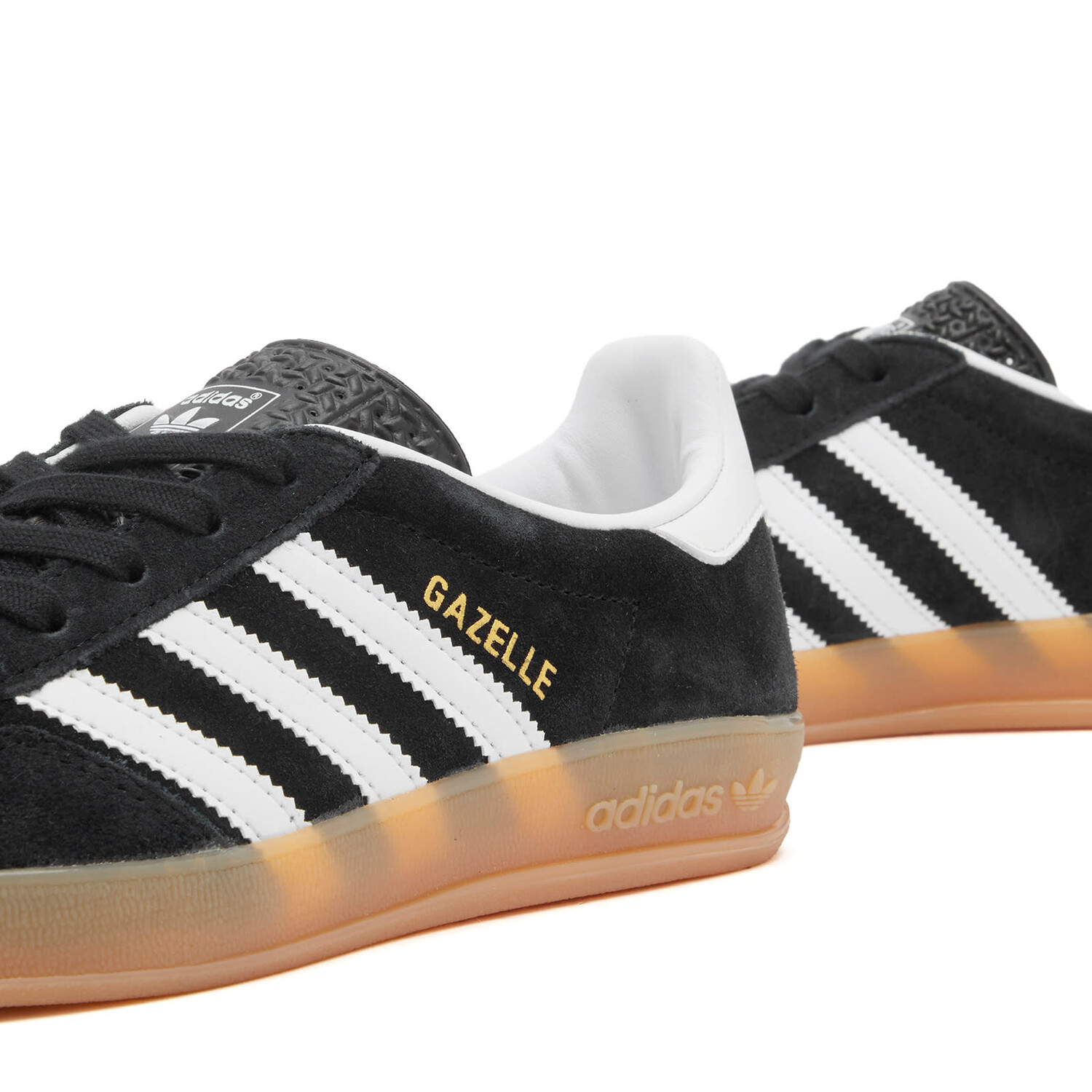 Кроссовки Adidas Gazelle Indoor, цвет Core Black, White & Gum — фото 3