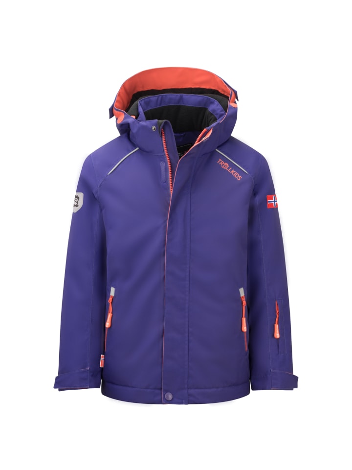 

Темно-фиолетовая зимняя куртка Holmenkollen PRO Trollkids