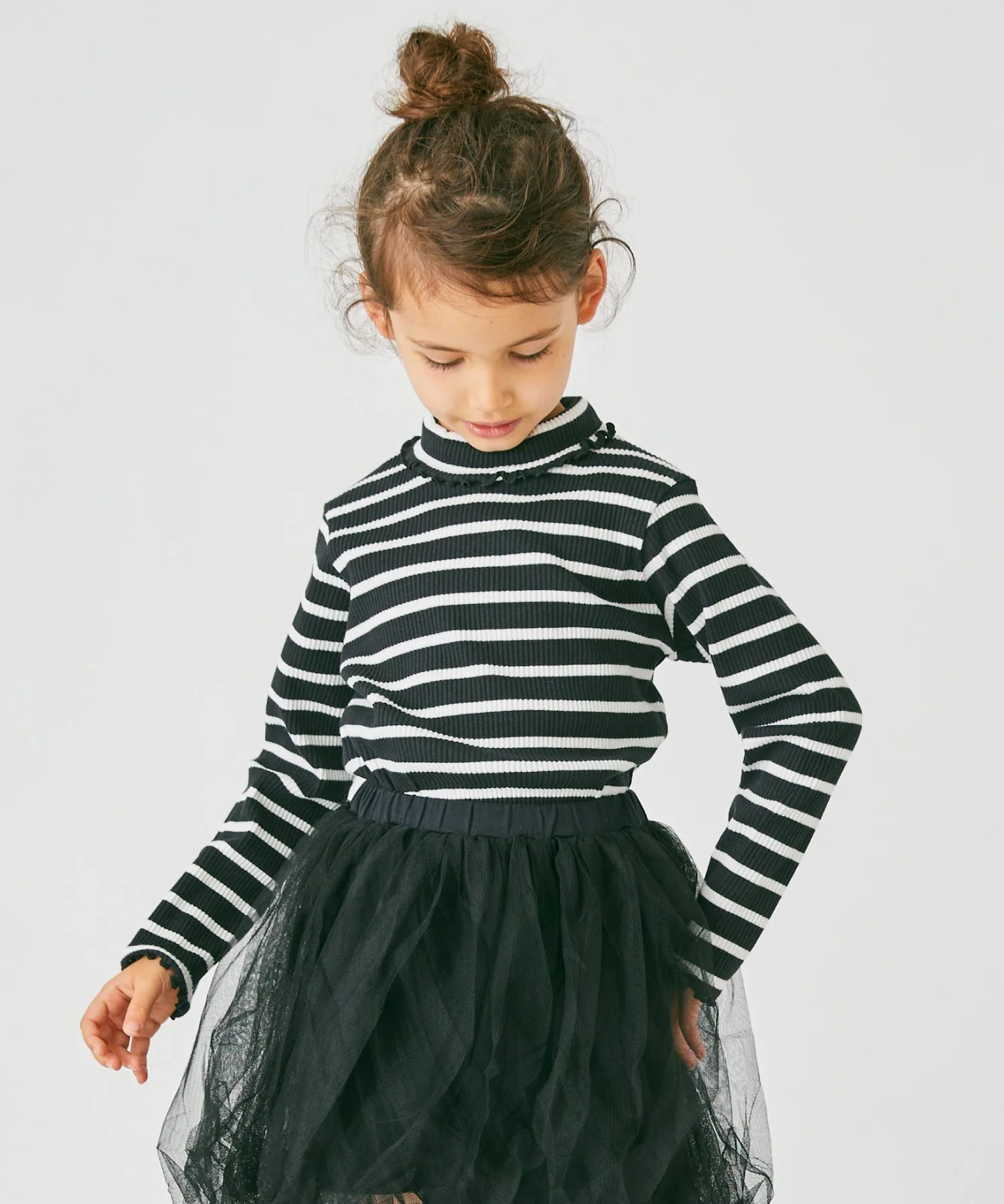 Водолазка в рубчик Ever Closet, Black border