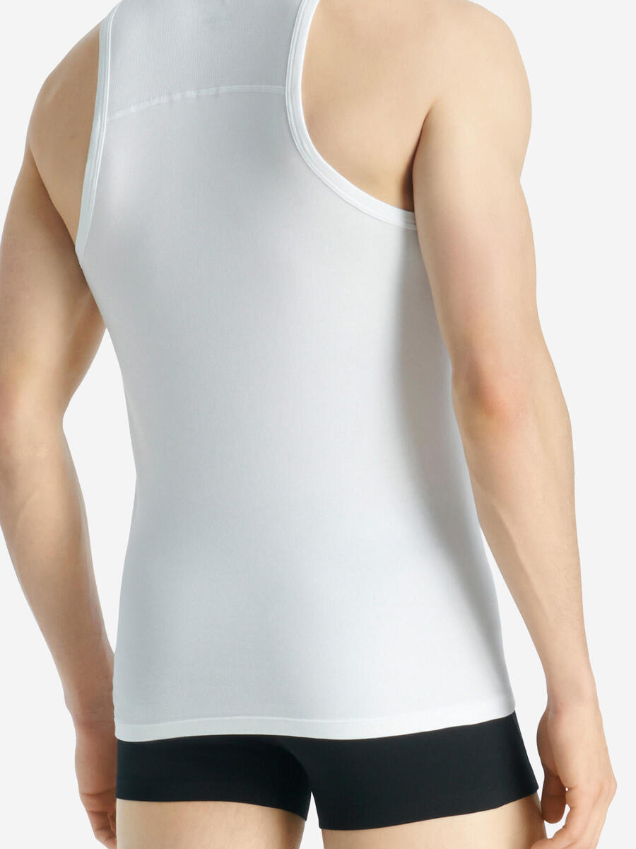 ADIDAS Мужская дышащая тренировочная майка Active Flex Cotton Ergonomic белого цвета — фото 3