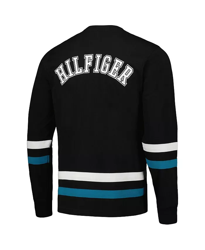 Мужская черная и бирюзовая футболка с длинным рукавом Nolan Jacksonville Jaguars Tommy Hilfiger — фото 3