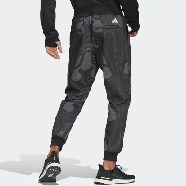 Спортивные штаны adidas M Jqrd Ftw Pant Sports Stylish Loose Bundle Feet Sports Long Pants Black Gray, черный — фото 4