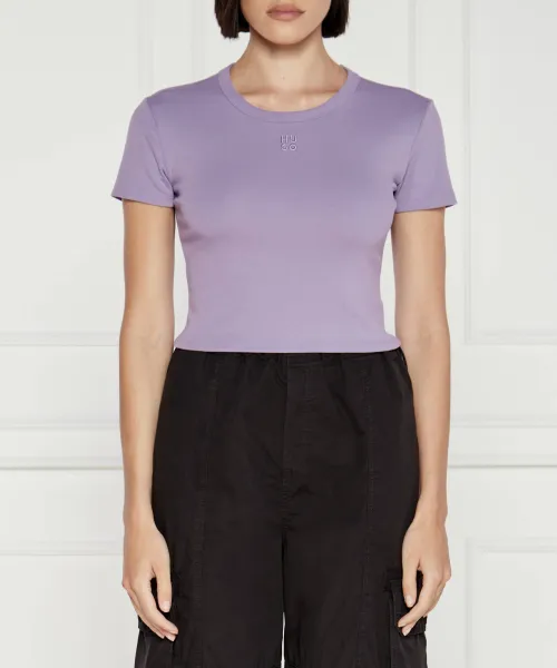 

Футболка Деланор Cropped fit Hugo, фиолетовый