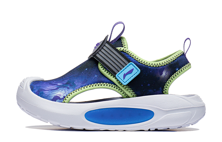 

LINING YOUNG Детские сандалии Magic Beans Cushioning Rebound, легкие, противоскользящие, белые, синие