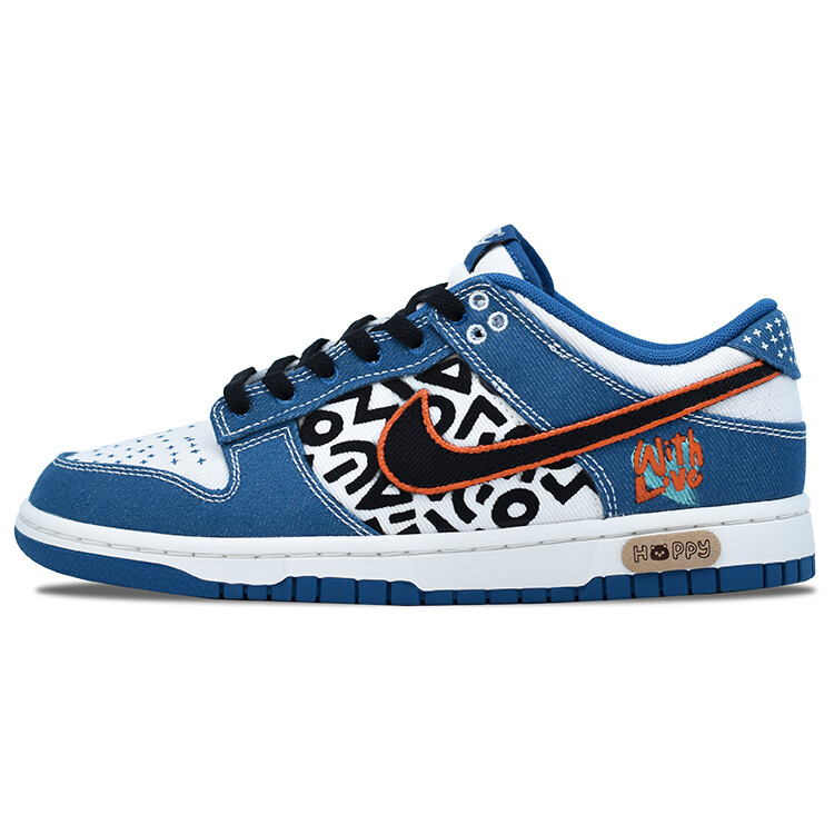 

Кроссовки Nike Dunk Skateboarding Shoes Men Low-top Blue/white, темно-синий