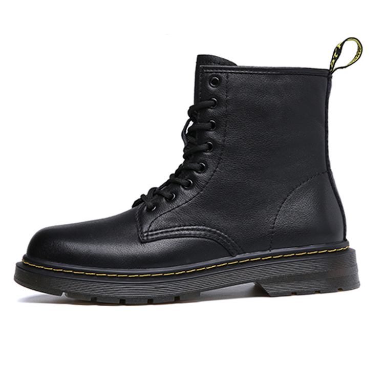 

Короткие мужские ботинки Martin до середины голени высотой 3 см YEDANI, Black Single Layer Shoes