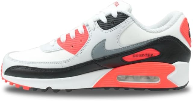 Мужские кроссовки Nike Air Max 90 GTX, белый/черный/красный/серый/ярко-красный — фото 2