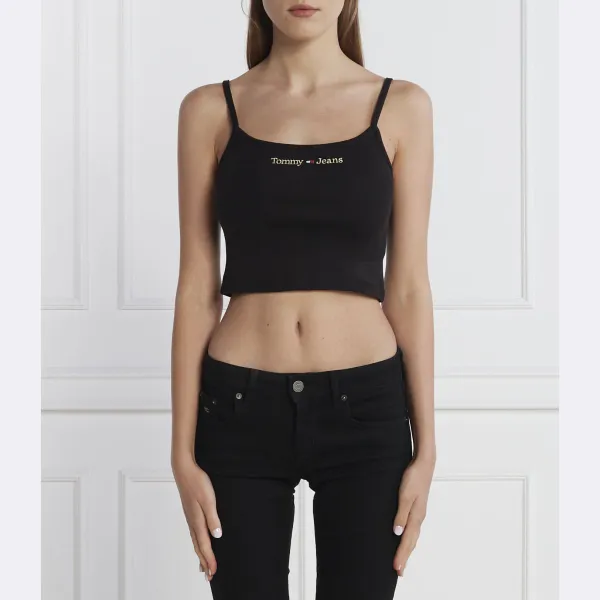 

Укороченный топ Tommy Hilfiger, черный