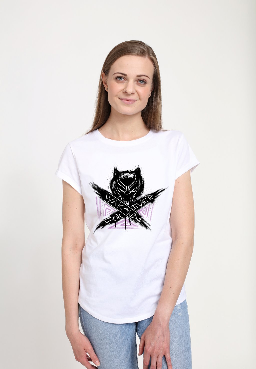 

Футболка с принтом AVENGERS CLASSIC WAKANDA PAINT Henry Tiger, белый