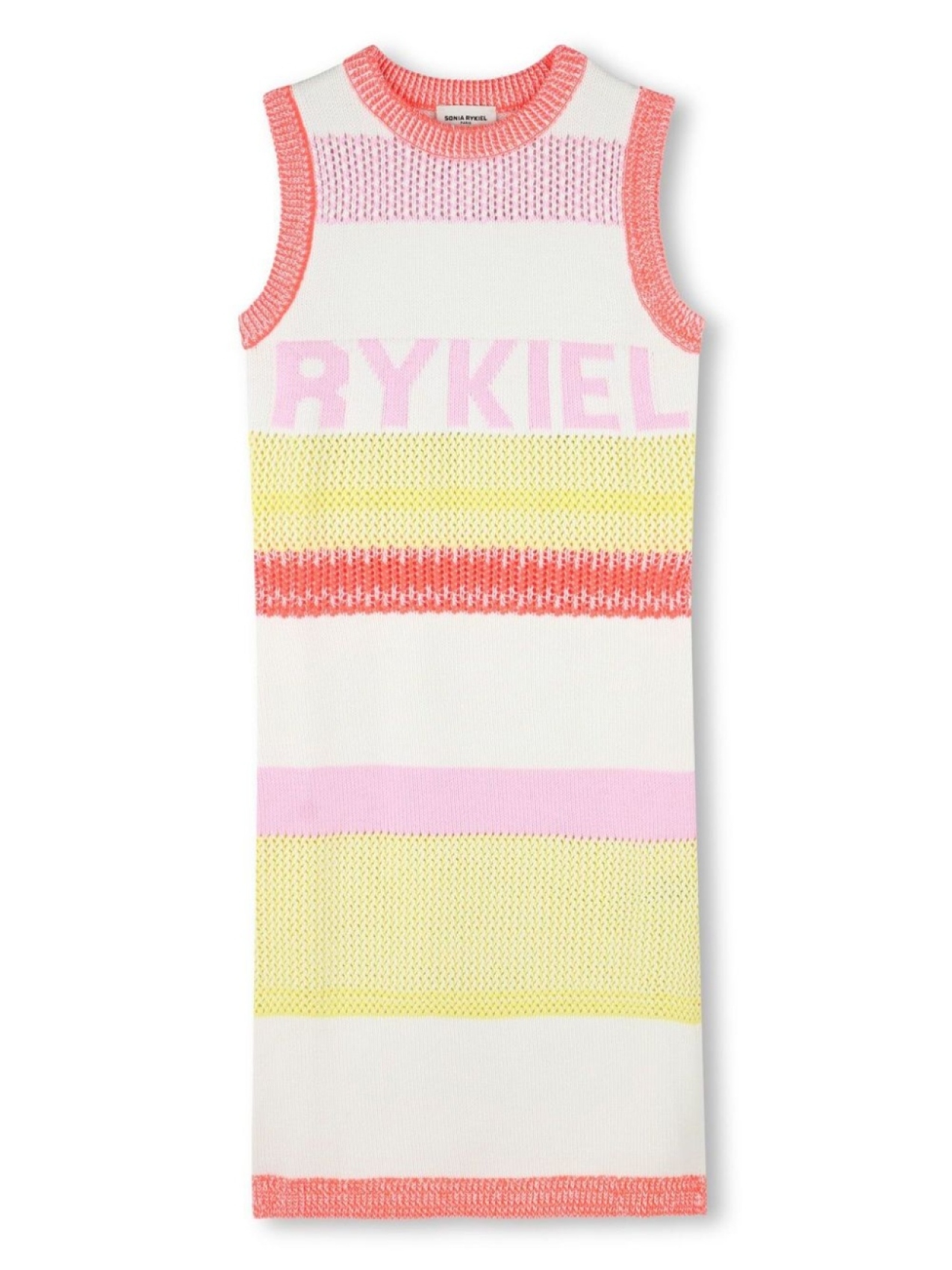 

SONIA RYKIEL ENFANT платье миди с вышитым логотипом, белый