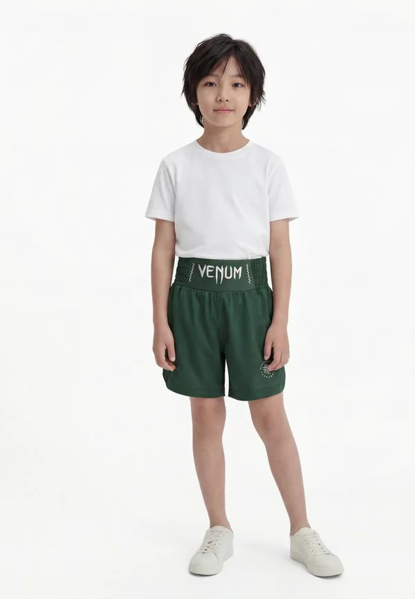 Спортивные шорты унисекс для бокса attack Venum, Forest Green/Off-White