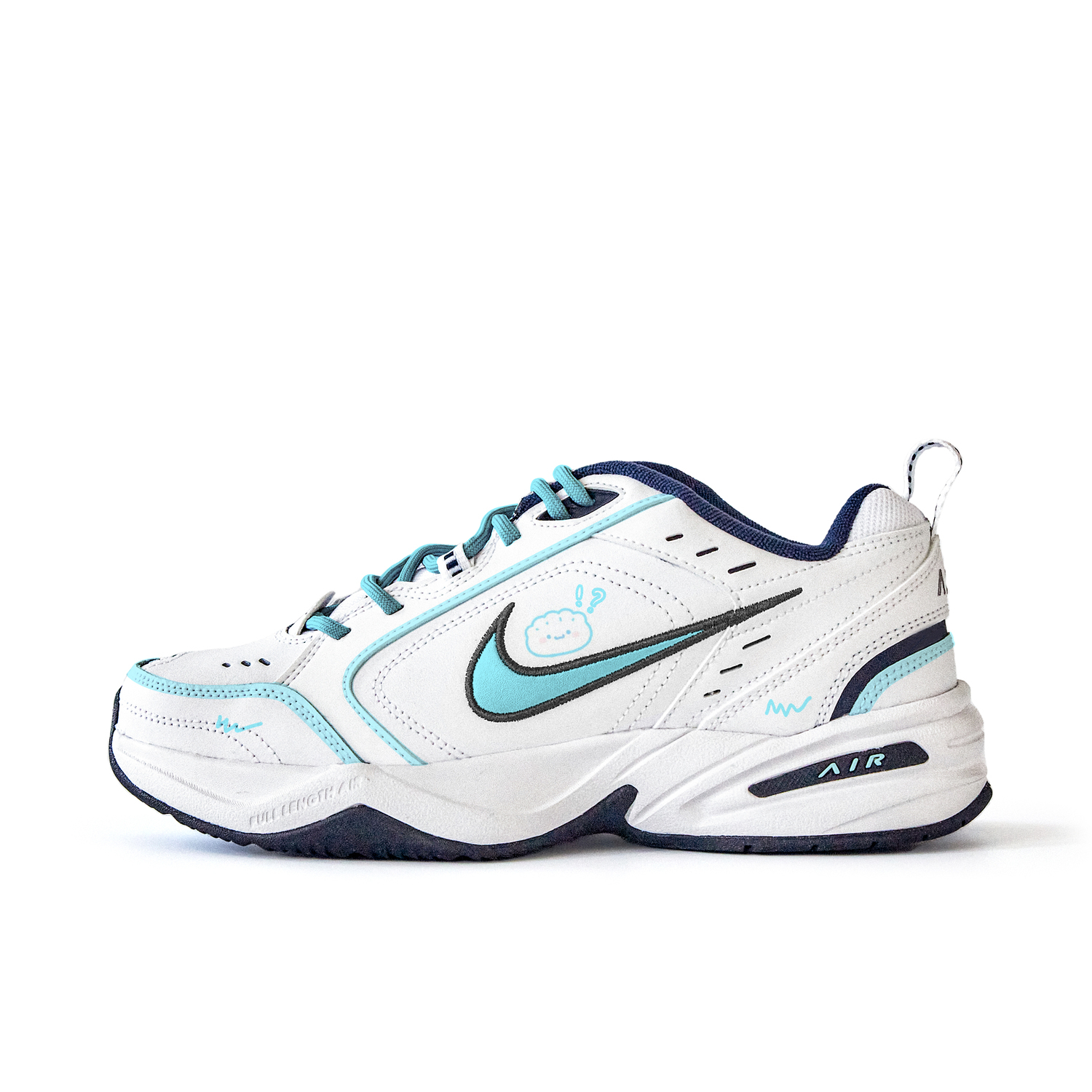 

Nike Air Monarch 4 противоскользящие износостойкие низкие массивные кроссовки унисекс белый - белый, цвет White