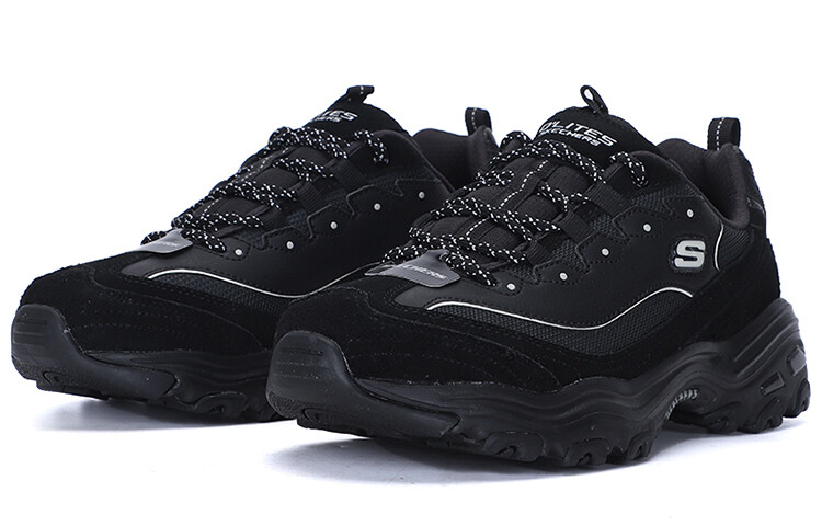 Кроссовки мужские толстые низкие черные Skechers — фото 2