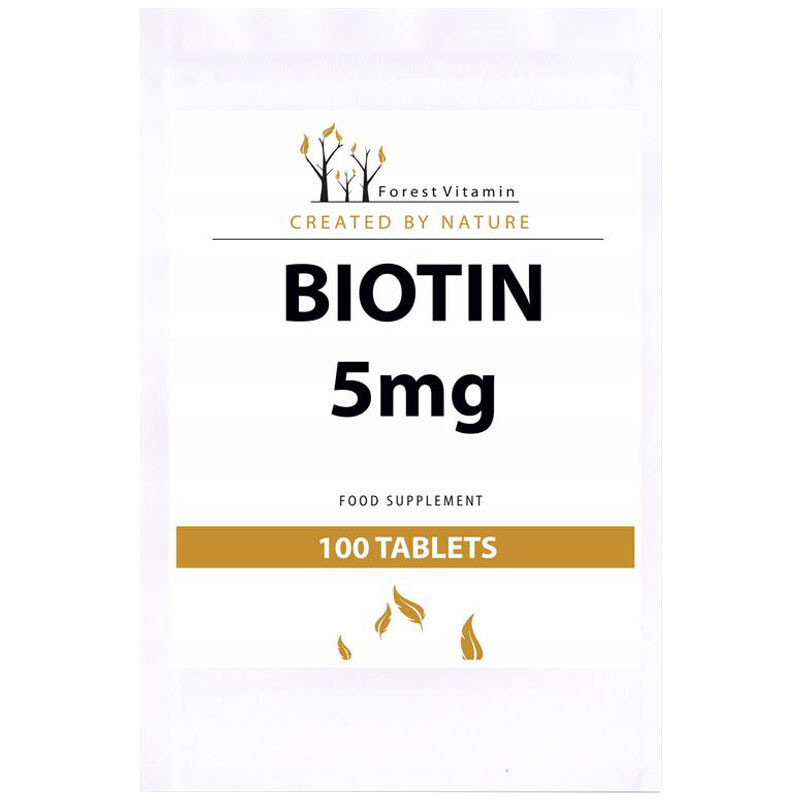 

Лесной витамин, Биотин 5мг, БАД, 100 таб Forest Vitamin