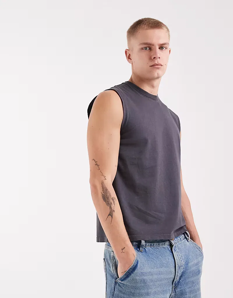 Майка с эффектом потертости Levi's, черный