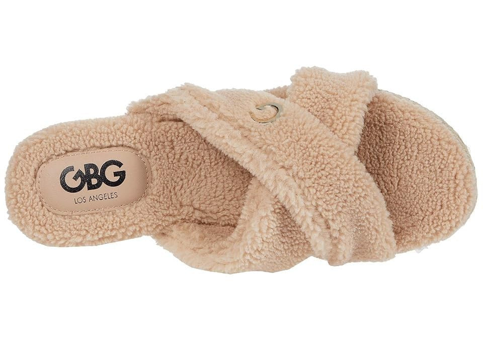 GBG Los Angeles Daphne Sandal Women's  Beige Faux Fur Espadrile JOBB1343 — фото 2