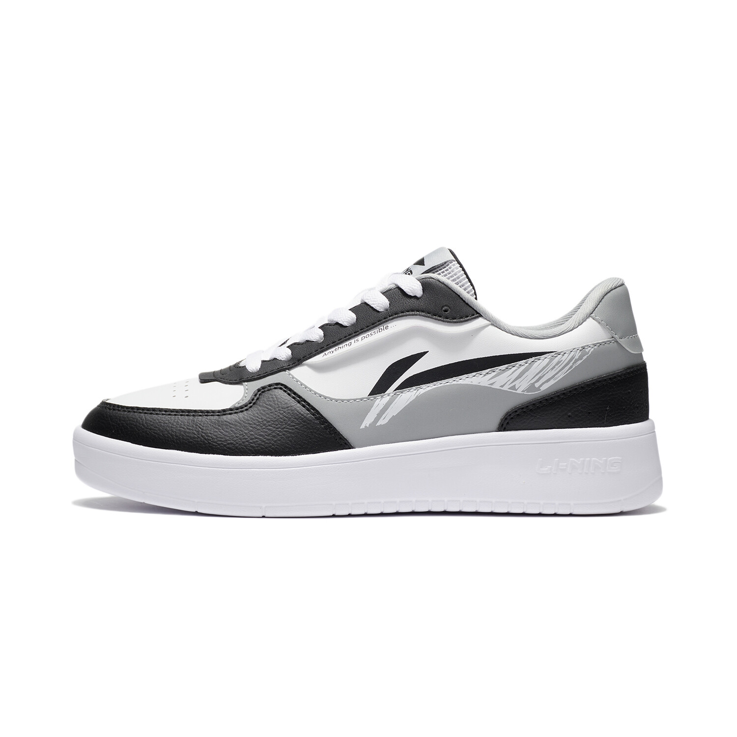 

Кроссовки LINING Skateboarding Shoes Men Low-top Black/grey/white, черный
