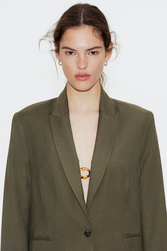 

Приталенный блейзер H&M, зеленый