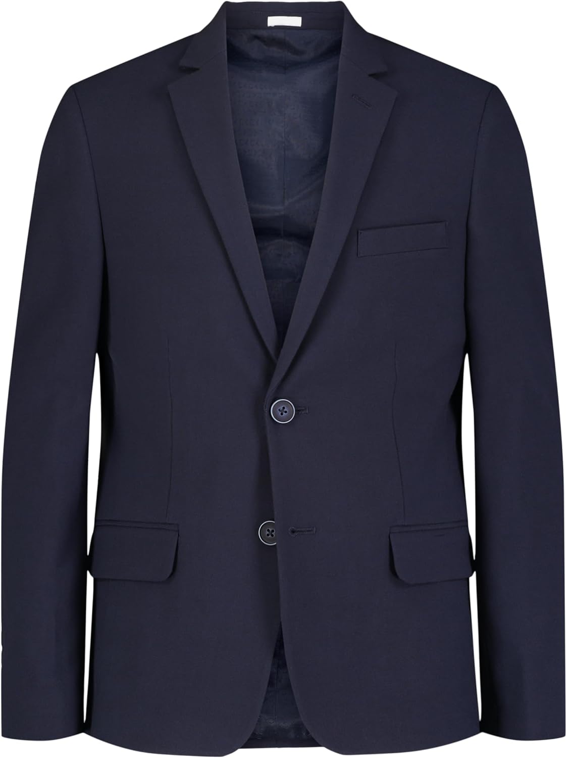 

Пиджак-блейзер Calvin Klein для мальчиков, би-стрейч, однобортный, застегивающийся на 2 пуговицы, манжеты на пуговицах и карманы с клапанами спереди, Navy Infinite