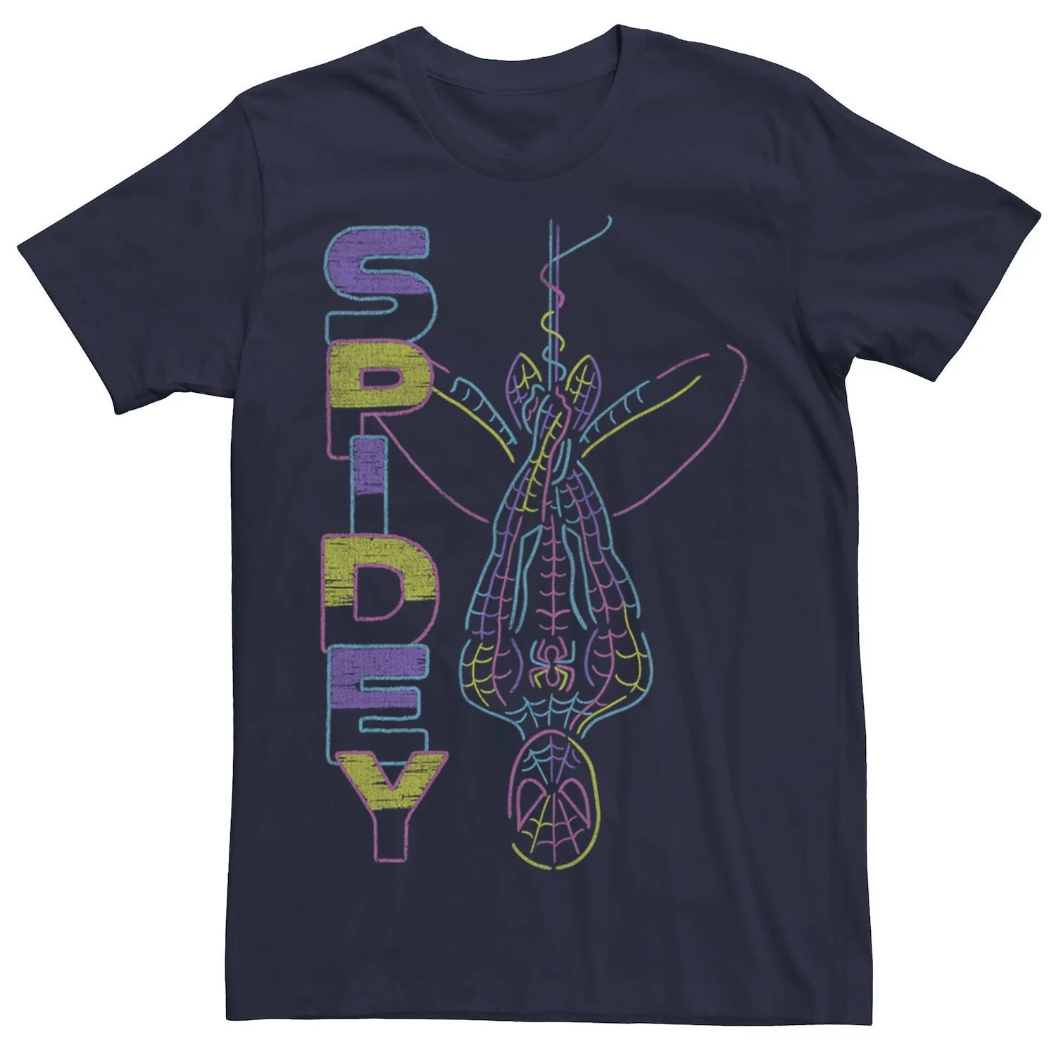 

Мужская футболка с рисунком «Человек-паук» Spidey Neon Line Art Marvel