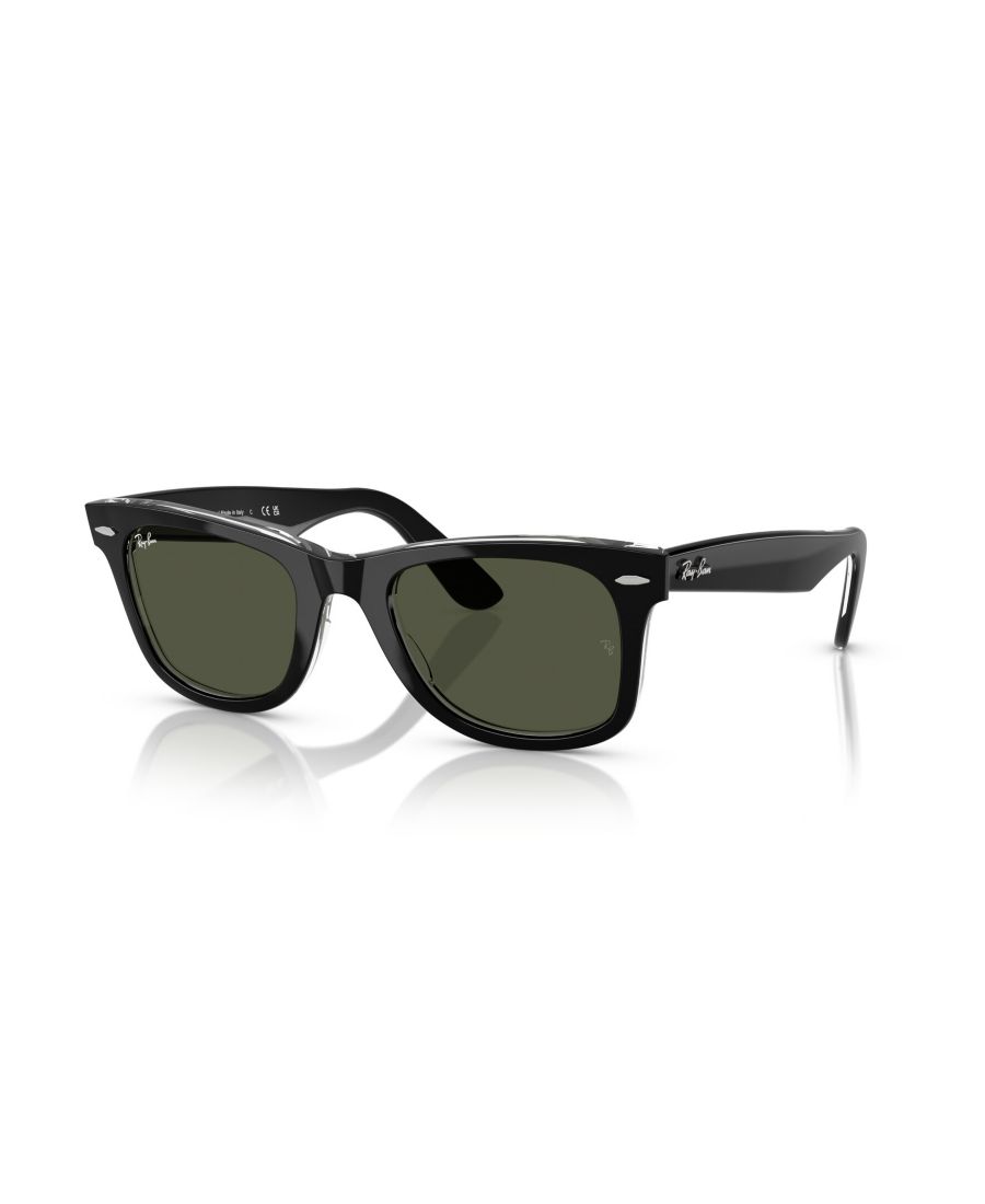 

Солнцезащитные очки унисекс квадратной формы, Wayfarer RB2140F Ray-Ban, Black On Transparent