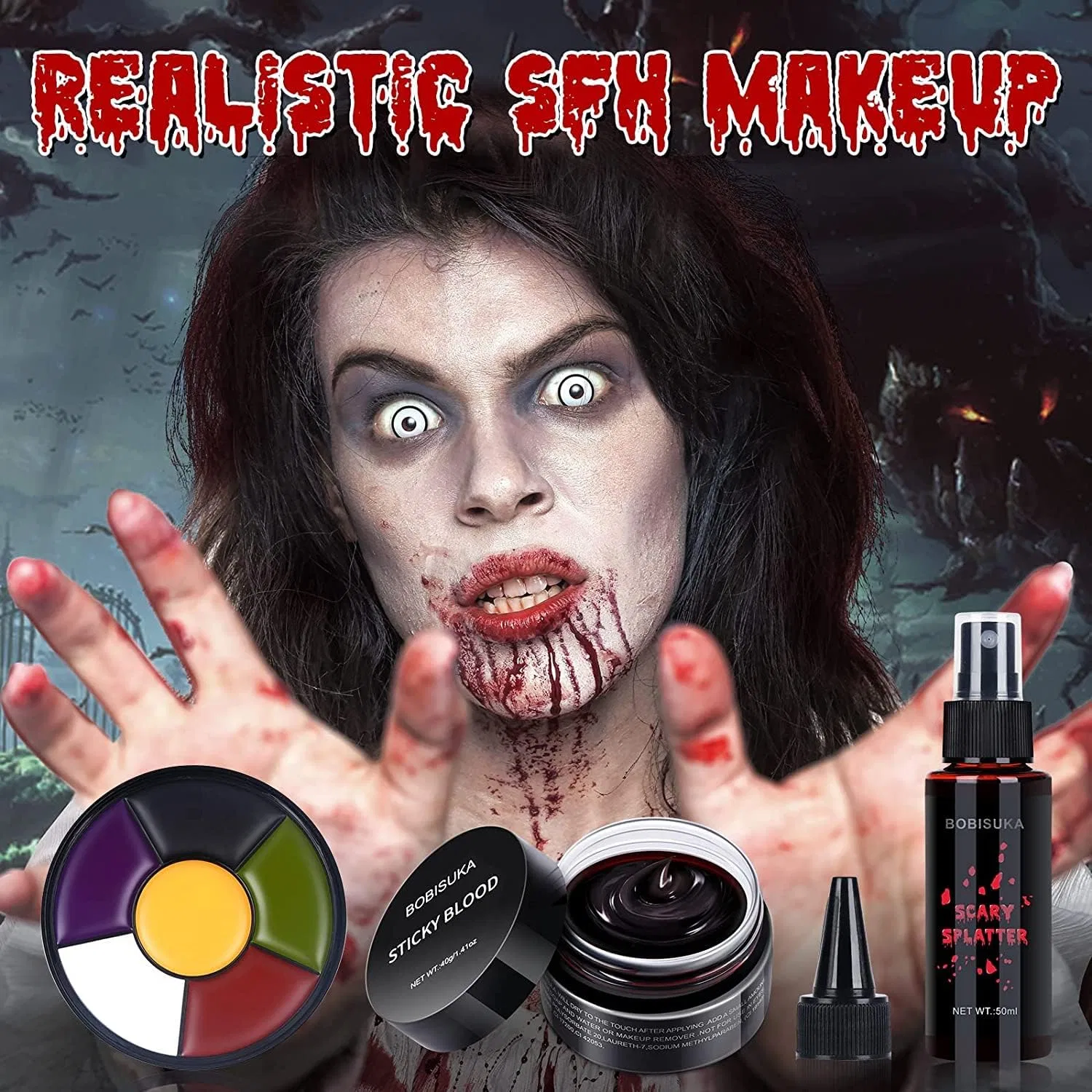 Набор для спецэффектов SFX Halloween BOBISUKA 7 предметов — фото 2