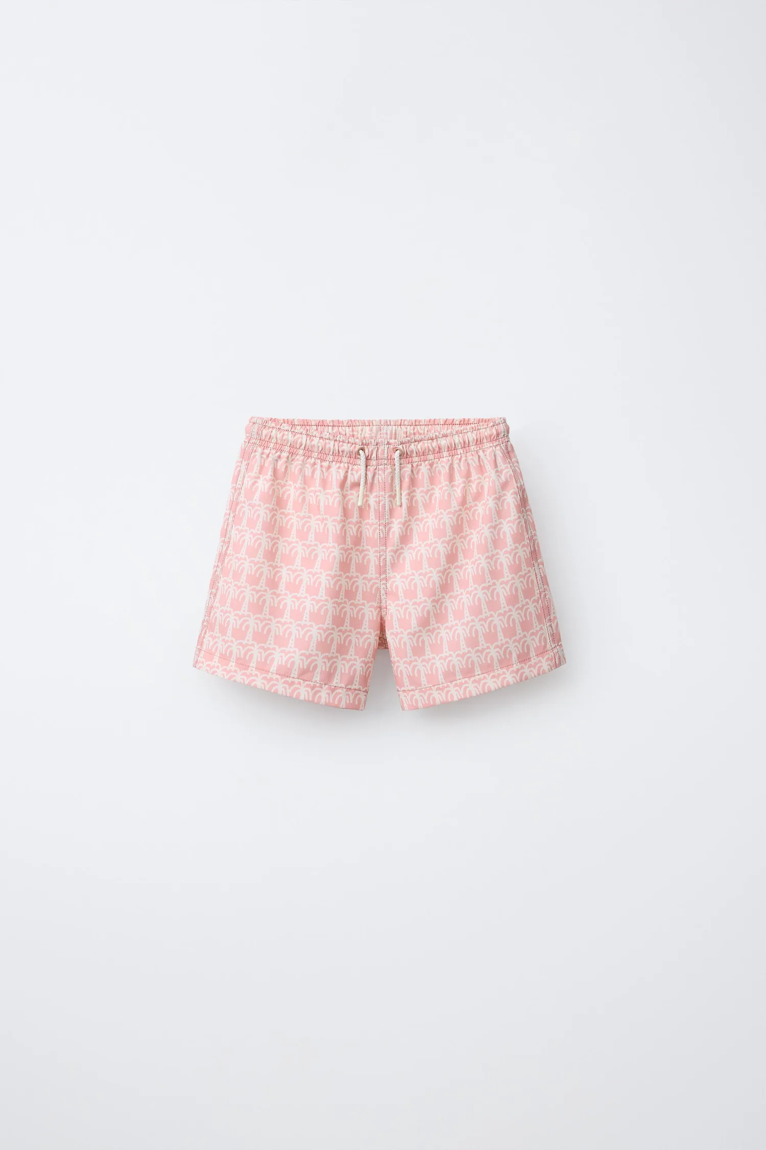 Для детей 6-14 лет / плавки с принтом пальм Zara, бежево-розовый