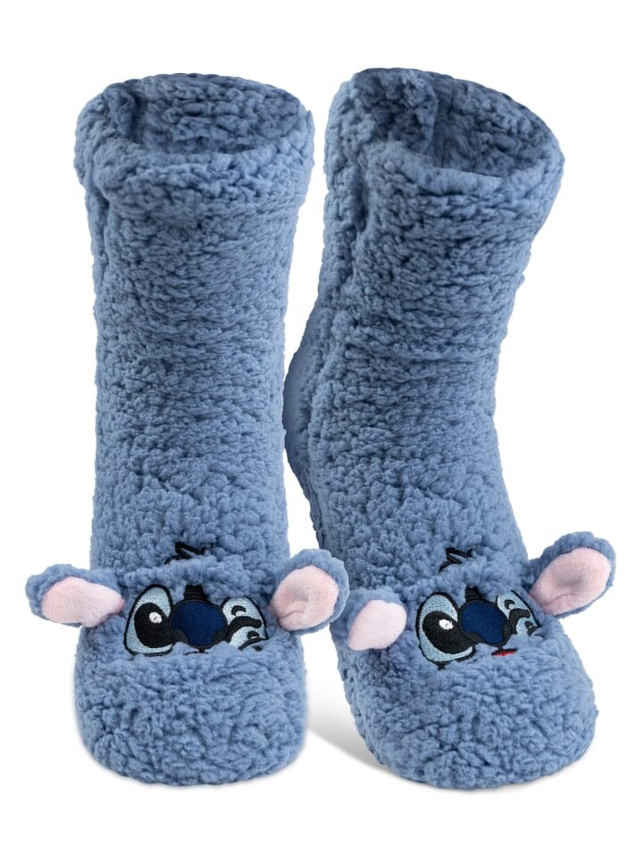 

Носки United Labels Disney Lilo & Stitch Hüttensocken Sherpa Haussocken Kuschelsocken, синий