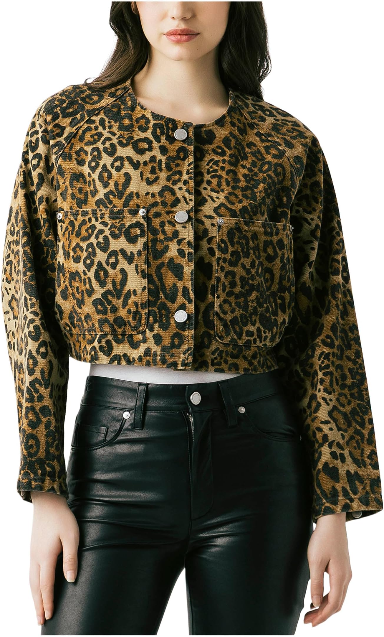 

Куртка Blank NYC Hear Me Roar Cropped Leopard Jacket, цвет Leopard