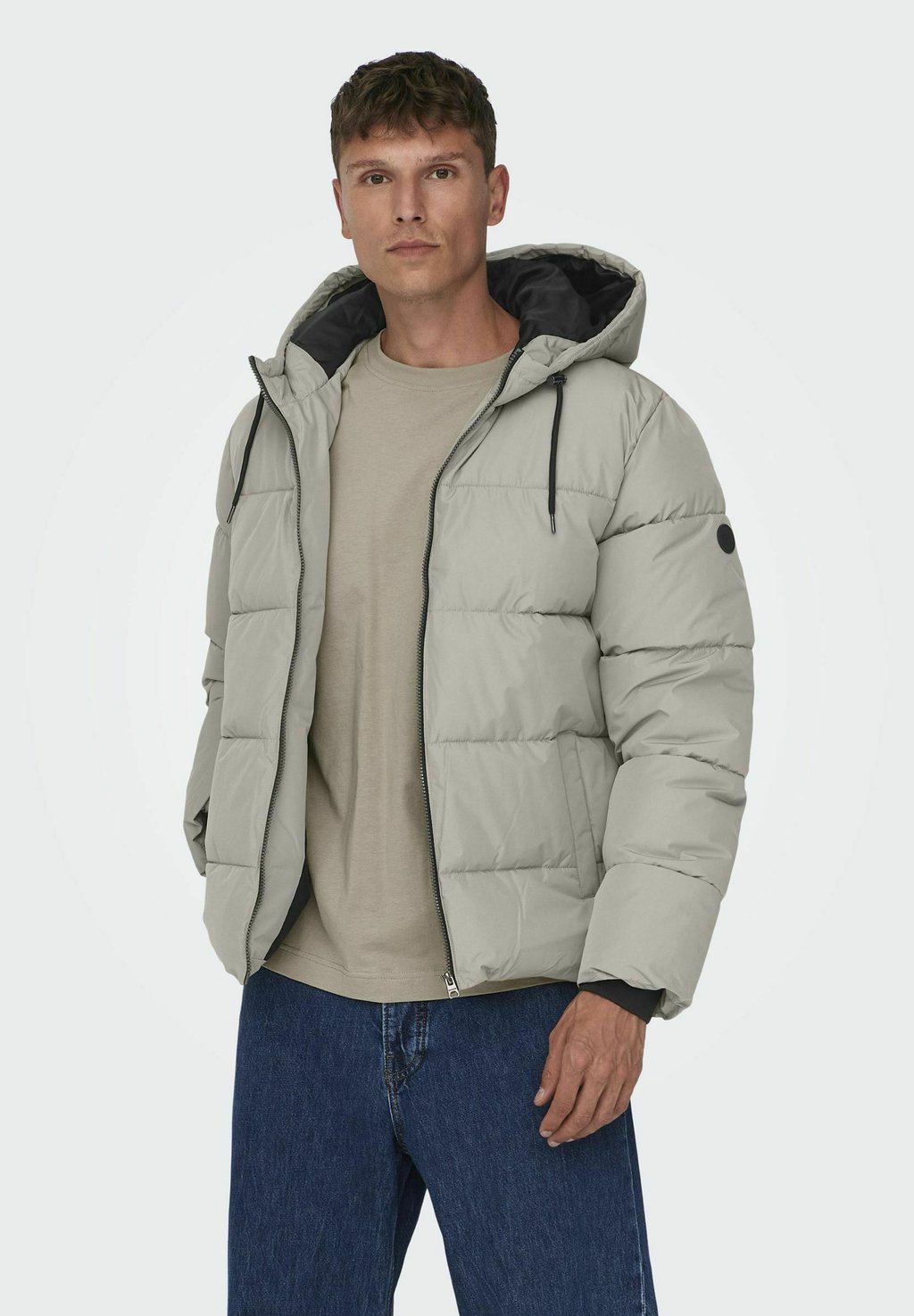 

Зимняя куртка MELVIN QUILTED HOOD Only & Sons, светло-серый