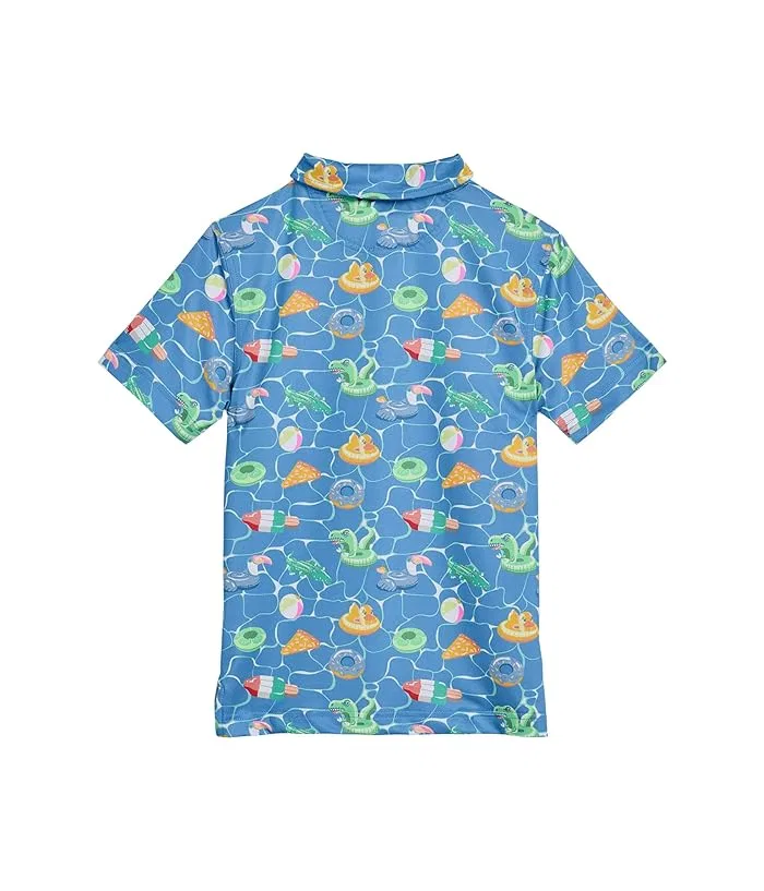 Поло Chubbies Kids The Cannonball Crew, Bright Blue/Pattern Base — фото 2