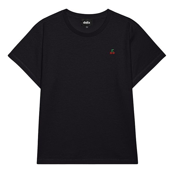 

Женская футболка с высокой талией Lil Cherry Dalix, Black, Черный, Женская футболка с высокой талией Lil Cherry Dalix, Black