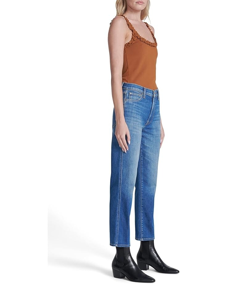 

Джинсы 7 For All Mankind High-Waisted Cropped Straight in Garden Party, цвет Garden Party