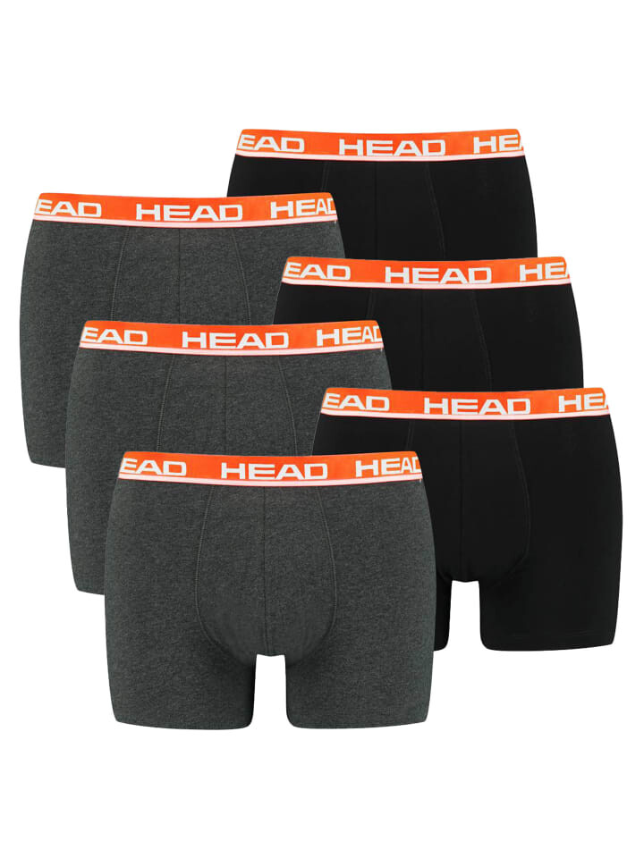 

Боксеры HEAD short 6er Pack, цвет grau/orange