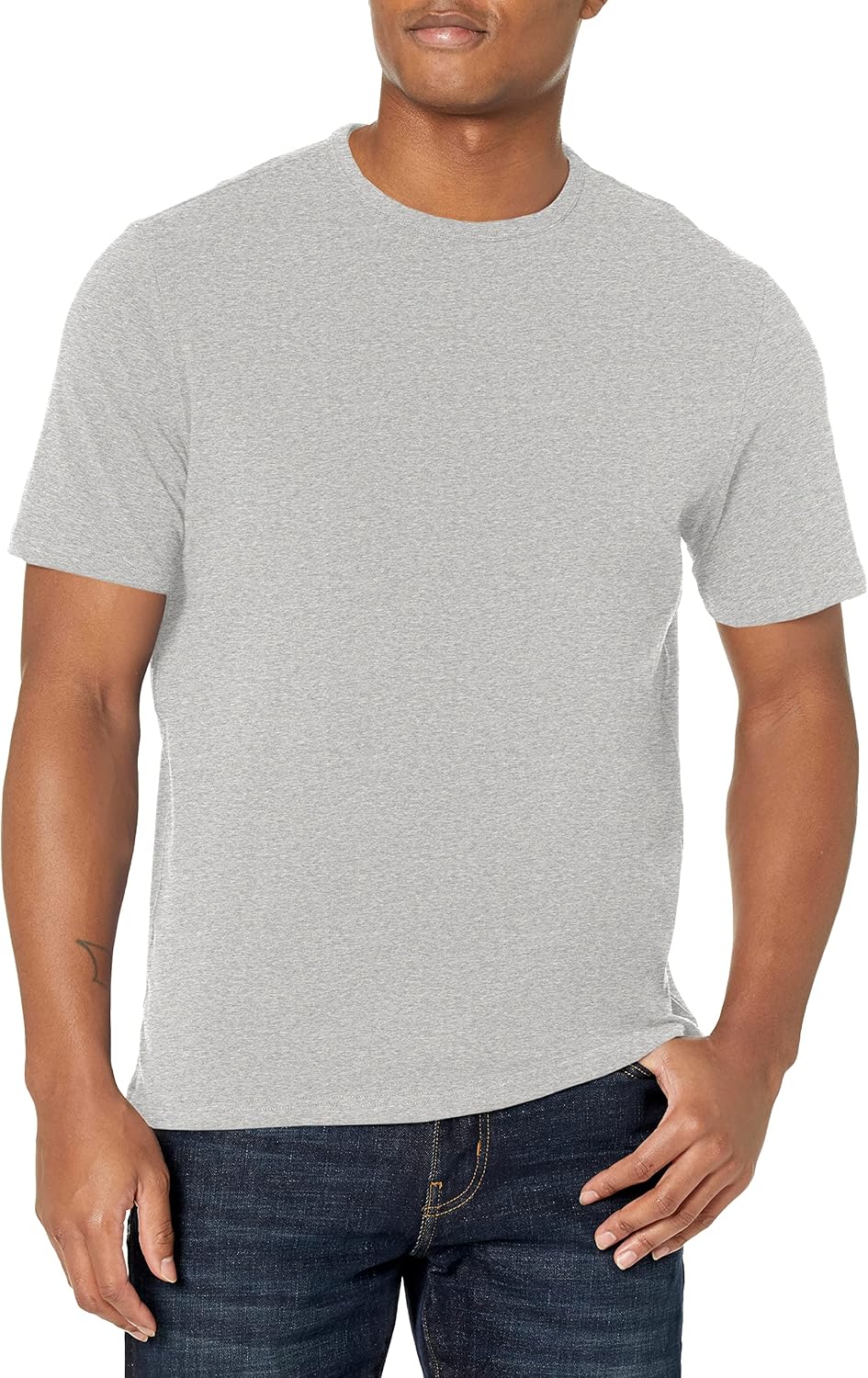 

Мужская хлопковая эластичная кофта Calvin Klein Lounge с коротким рукавом и круглым вырезом, Grey Heather