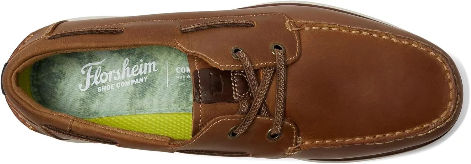 Мужские мокасины Florsheim Tropics с эластичной шнуровкой и завышенным носком, коричневый — фото 3