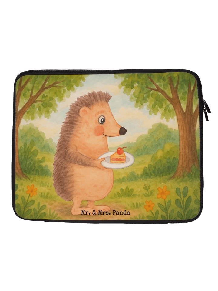 

Mr. & Mrs. Panda Сумка для ноутбука белого цвета с изображением кусочка торта в виде ежика (без слогана)