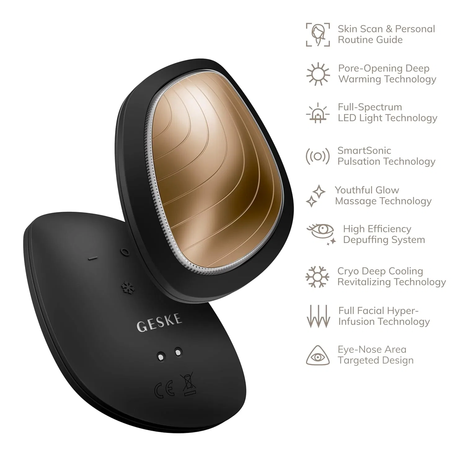 Маска для лица Geske — LED- «SmartAppGuided Sonic Warm & Cool Mask 9 in » от ‎ , Gray — фото 4