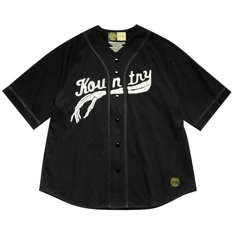 

Рубашка Kapital Jersey Baseball Shirt (Bone), Black