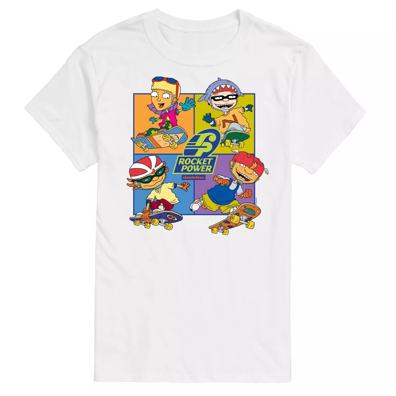 

Футболка с рисунком Big & Tall Nickelodeon Rugrats Rocket Power Grid License, белый