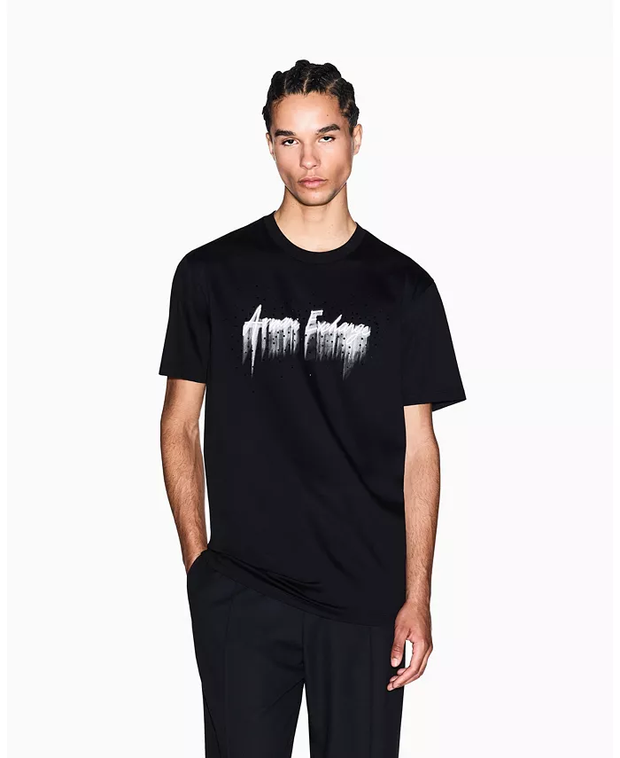 

Мужская футболка Night Lab с принтом и декором A|X Armani Exchange, черный