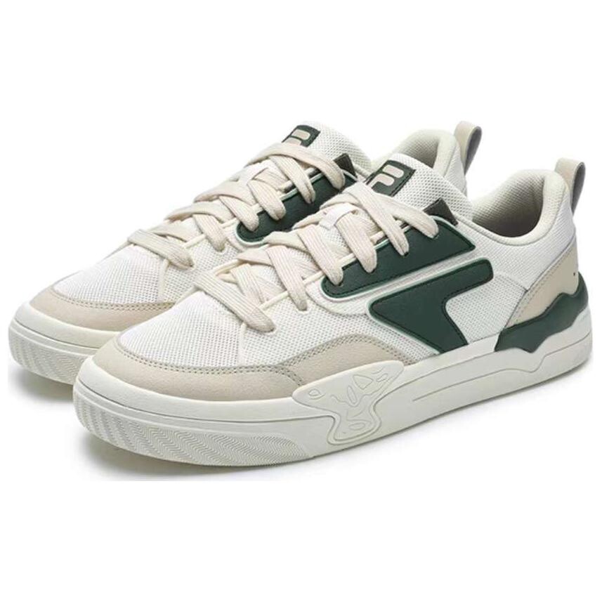 Кроссовки FILA FUSION Nollie Skateboarding Shoes Men Low-top Off White/Trace Khaki/Gray One, белый/хаки — фото 3