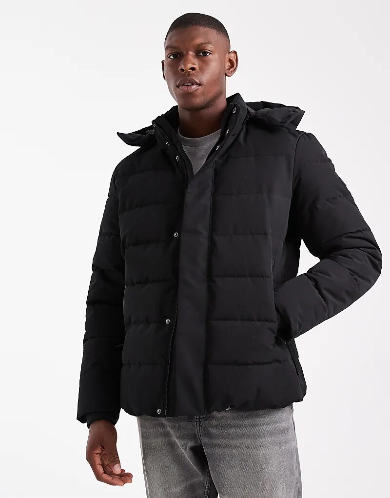 

Водонепроницаемый пуховик ONLY & SONS с капюшоном черного цвета