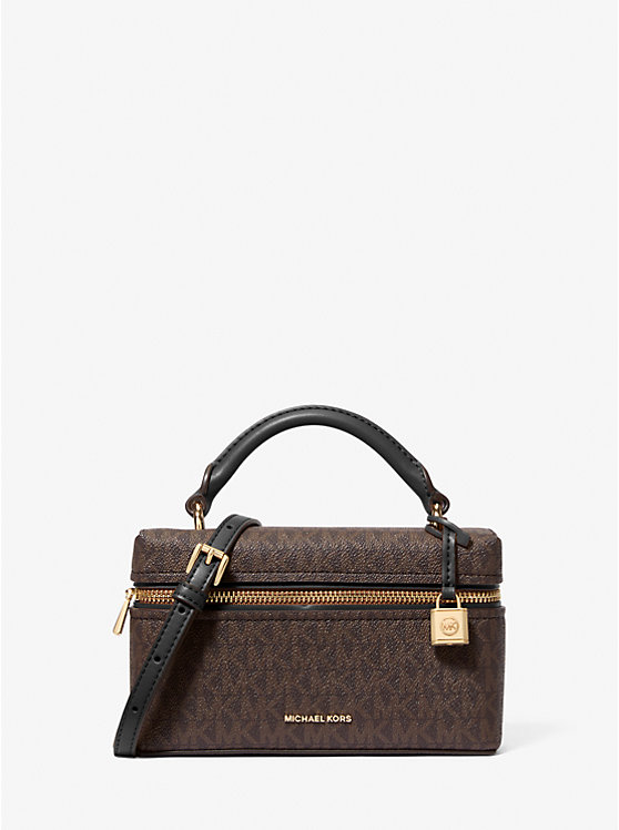 

Мини-сумка Jana через плечо с фирменным логотипом Michael Kors, Brown/Blk