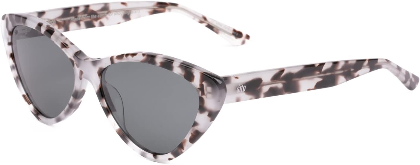

Солнцезащитные очки SITO SHADES Seduction женские, поляризованные, в стиле «кошачий глаз», дизайнерские, ретро, ​​для фестивалей и концертов, защита от УФ-излучения 100%, Snow Tort