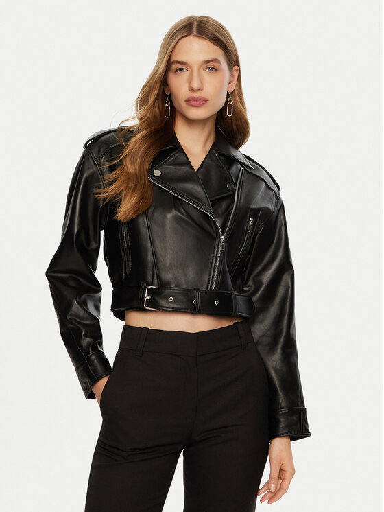 

Кожаная куртка обычного кроя 44-9301 Access Fashion, черный