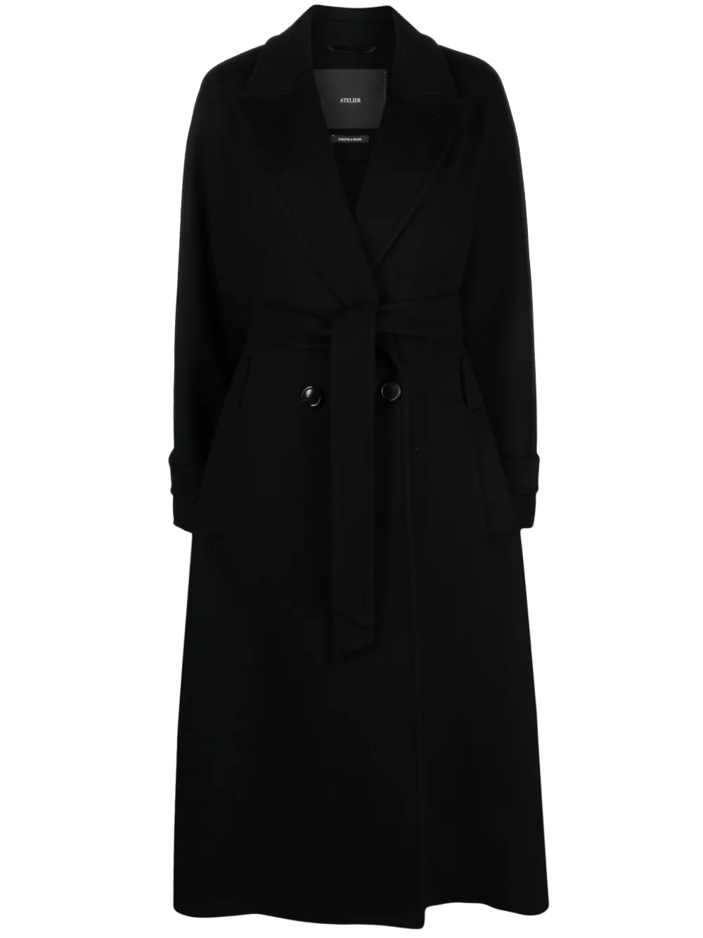 

Двубортное кашемировое пальто Adda MAX MARA, черный