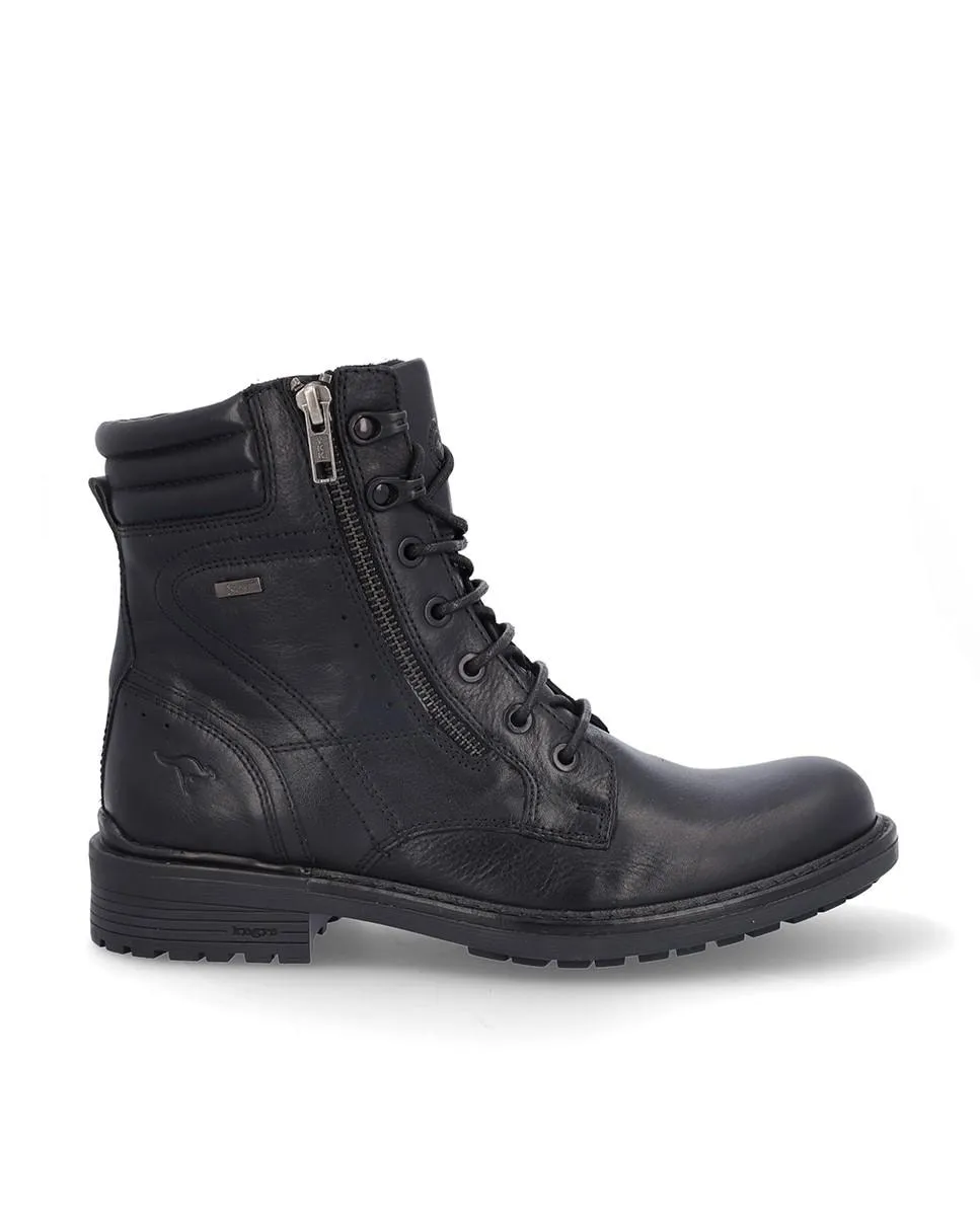 

Мужские кожаные водонепроницаемые ботинки на шнуровке Kangaroos, черный