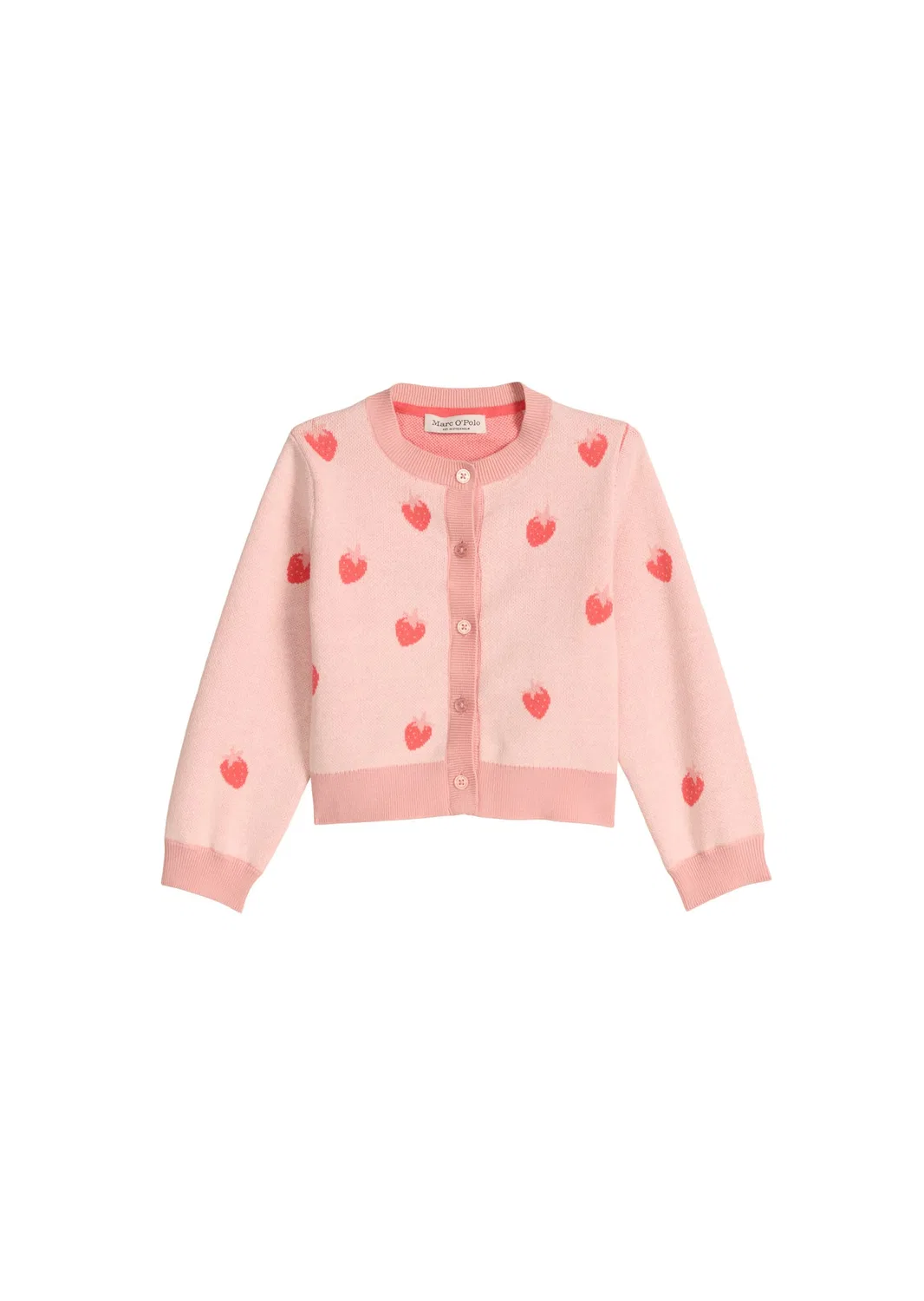 Стрикjacke с узором клубники Marc O'Polo, белый хлопок